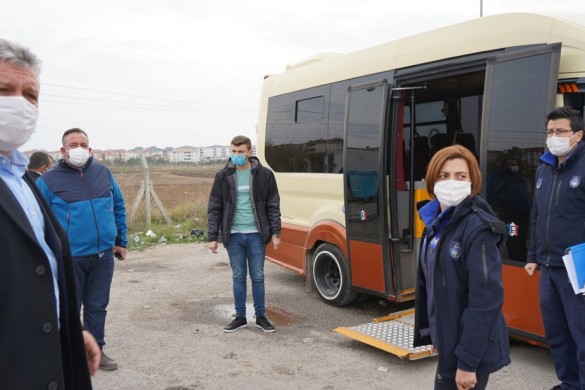 Lüleburgaz’da minibüsler kontrol edildi