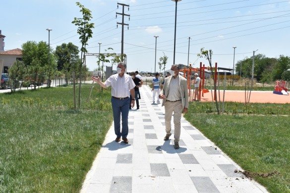 Başkan Gerenli sosyal donatı alanlarını tetkik etti