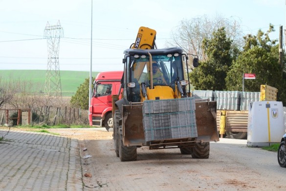 Lüleburgaz’da parke taş çalışmaları