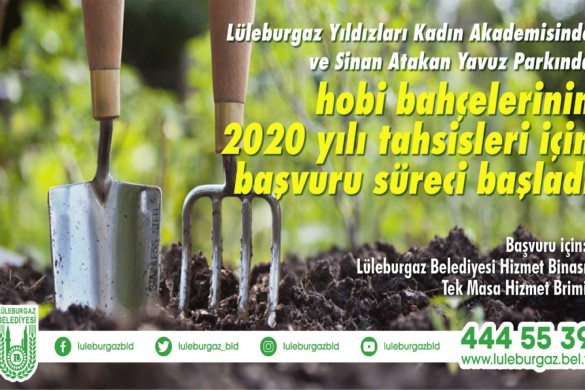 Hobi Bahçeleri başvuruları başladı